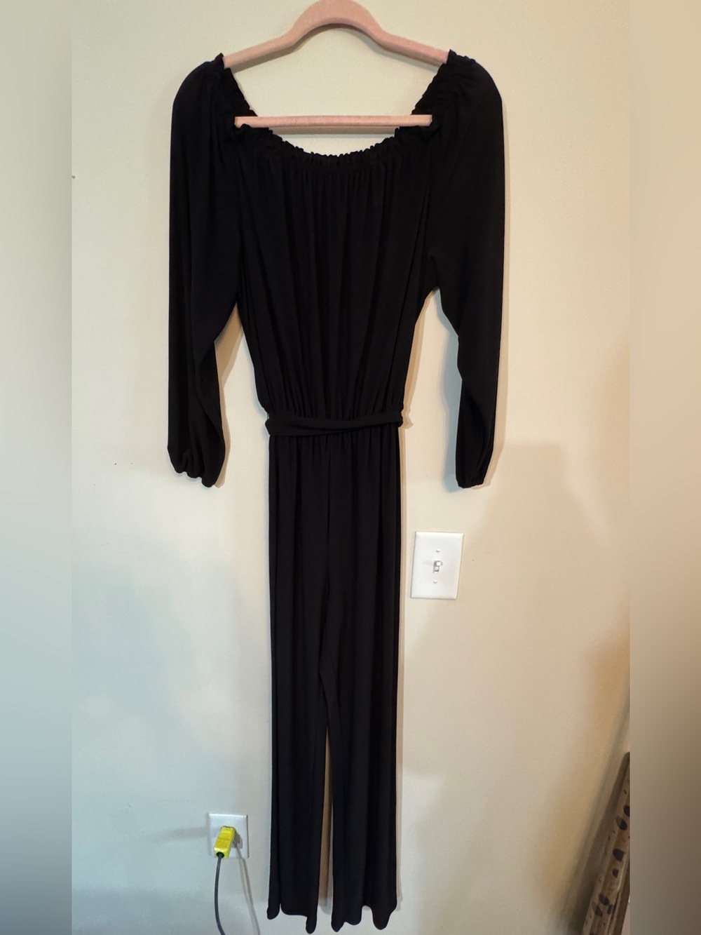 Nine West Women's Black Off-Shoulder Jumpsuit